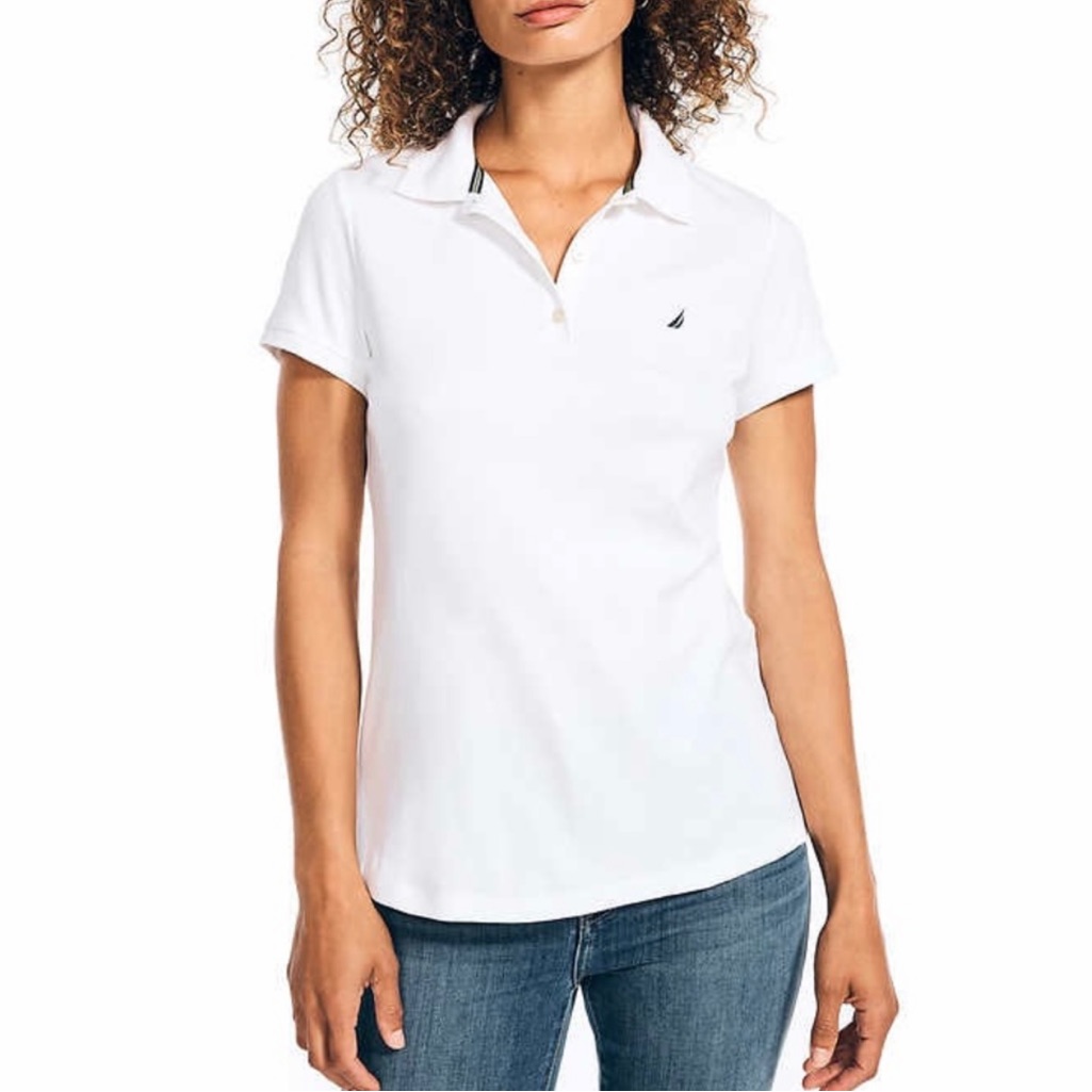 Nautica Womens' Short Sleeve Polo T-Shirt